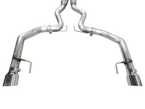 Ford Mustang Performance Exhaust - AWE Tuning - Cat-Back Track - Chrome Silver - 2024+